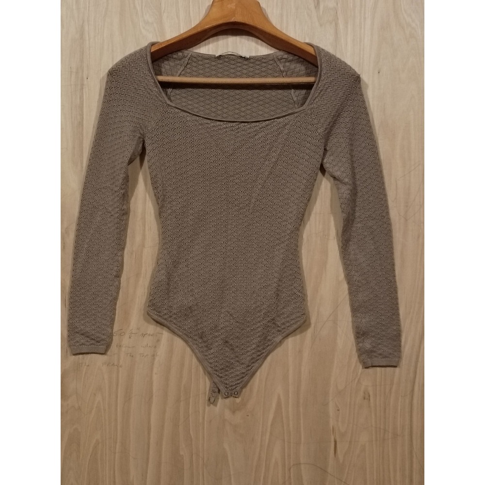 Abercrombie & Fitch Size Small Women's Ribbed Tan Bodysuit.